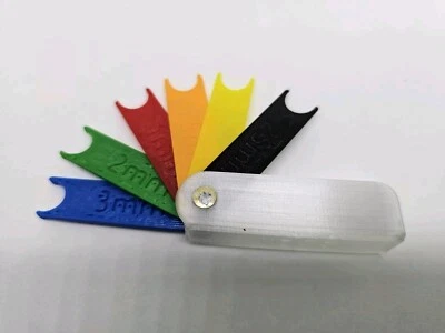 Losi Nascar shock height spring preload setting tool 3 2 1 .75 .5 .25mm gauges  - Image 1 of 4