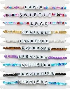10 Pcs Preppy Friendship Bracelet Set Colorful Taylor Swift Swiftie - Picture 1 of 5