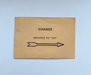 Einzelne Ersatz Vintage Monopoly quadratische Ecke einfache Rückseite Chance Karten - Bild 1 von 27