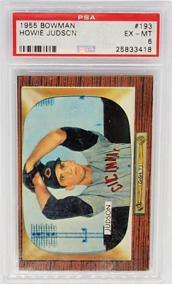 1955 Bowman #193 Howie Judson Card - Graded PSA 6 EX-MT, Cincinnati Redlegs - Image 1 of 2