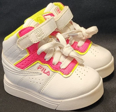 FILA GIRLS TODDLER VULC 13 # 7FM01299-140 CUTE LITTLE SNEAKERS/TENNIS SHOES NICE - Image 1 of 4