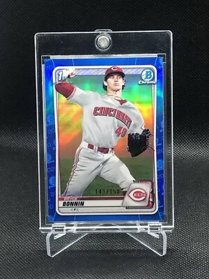 Bryce Bonnin 2020 Bowman Chrome Draft Blue Refractor #/150 Reds - Image 1 of 3