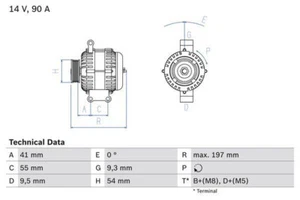 Genuine Bosch Remanufactured Alternator 0986048771 4877 Alfa Fiat Astra Corsa - Picture 1 of 1