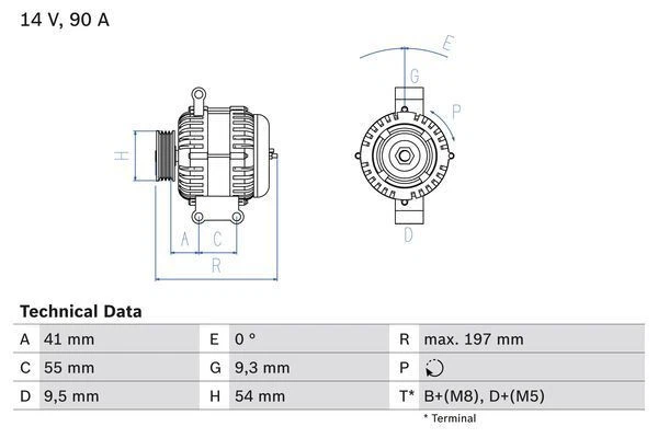 Genuine Bosch Remanufactured Alternator 0986048771 4877 Alfa Fiat Astra Corsa - Image 1 of 1