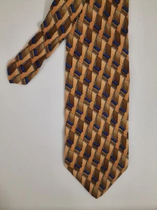 Robert Talbott Studio Herren 100 % Seide Krawatte Krawatte 58 x 4 breit orange blau USA neuwertig - Bild 1 von 12