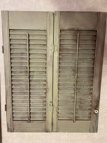Vintage Wooden Window Shutters Cover