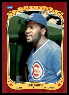 1986 FLEER STAR STICKERS - #112 LEE SMITH CHICAGO CUBS - Image 1 of 2