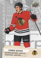 Connor Bedard 2023-24 Upper Deck Rookie Debut Base Image Variation RC Card #1