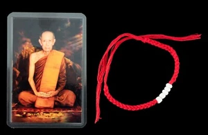 Bracelet Sai Sin Thaïlandais - Carte Moine LP Toh plastifiée - Béni # 2734 - Picture 1 of 5
