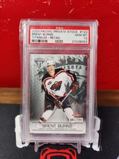 2003-04 Pacific Private Stock Titanium /750 Brent Burns #123 PSA 10 GEM MINT RC