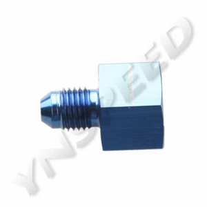 Adaptador reductor de montaje de combustible azul de aluminio estadounidense -6AN AN6 hembra a AN-4 4AN macho - Imagen 1 de 6