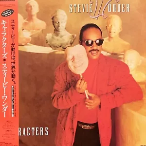 Stevie Wonder "Characters" Vinyl LP Japan Obi - Foto 1 di 6