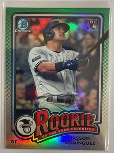 2024 Bowman Chrome Jasson Dominguez Rookie of the Year Refractor #ROY-6 Yankees - Picture 1 of 2