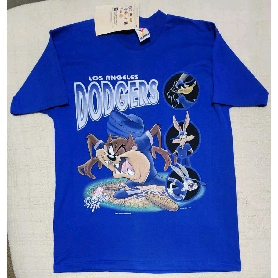 VTG Looney Tunes LA Dodgers 1997 Blue T-shirt Retro style Unisex HN3973 - Image 1 of 1
