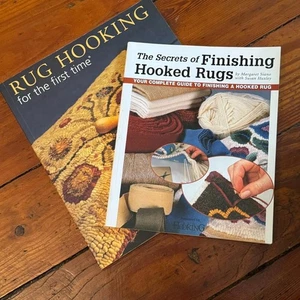 2 RUG HOOKING books guides First Time Secrets of Finishing instructions patterns - Picture 1 of 11