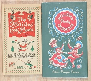 Holiday Party DESSERTS & HOLIDAY Cook Book -  Lot of 2 Vtg Peter Pauper - Bild 1 von 10
