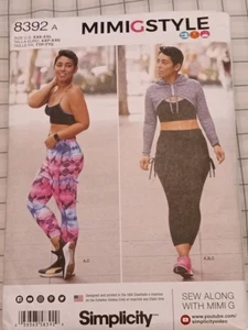 Simplicity 8392 Mimi G Sports Bra Leggings Jacket Misses Sizes XXS-XXL Uncut - Picture 1 of 3