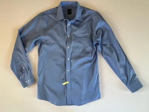 Joseph & Feiss camicia elegante non ferro uomo taglia 15 32/33 manica lunga tinta unita blu - Foto 1 di 5