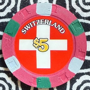 Schweiz 5 $ Grand Forks Conv. & Visitors Bureau Fantasy Poker Chip V1105 - Bild 1 von 2