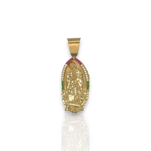 Colgante Virgen Guadalupe Circonita - Oro Amarillo 14K - Imagen 1 de 5