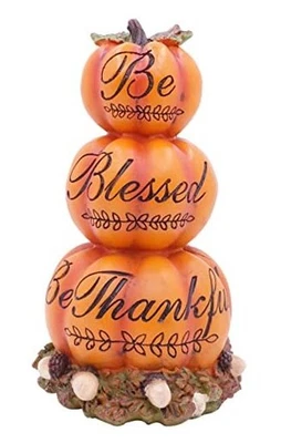  Colheita de outono 3 camadas abóbora decoração de Ação de Graças, abóbora de poliresina 9 polegadas  - Imagem 1 de 4