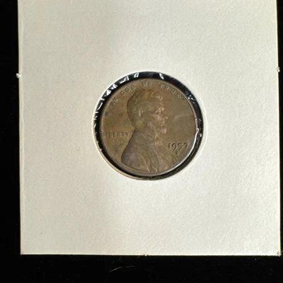 1957 D Lincoln Wheat Penny. L On Rim. Non Magnetic. Copper. - Image 1 of 4