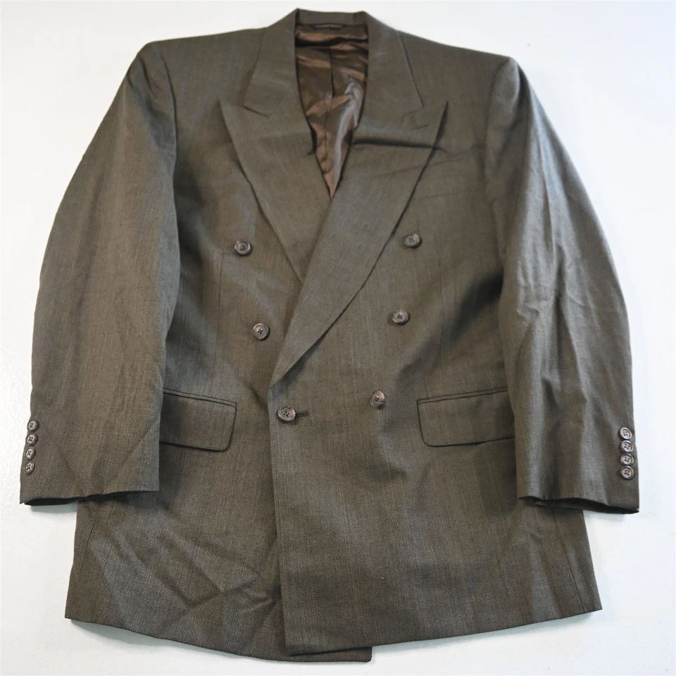 Abrigo Chaqueta Blazer De Colección EE. UU. Austin Reed 42R Cuadros Glenn 100% Lana Doble Pecho Foto 1 de 4