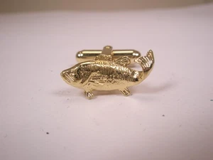 Fish Animal SINGLE Vintage Cuff Link replacement lost/broken zq11 - Picture 1 of 6