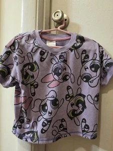 3T Powerpuff Girl Purple Short Sleeve Shirt, Cartoon Network - Picture 1 of 4