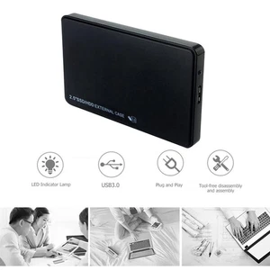 2.5" SATA USB 3.0 Hard Drive Disk HDD SSD Enclosure Case External Laptop M1D1 - Picture 1 of 14