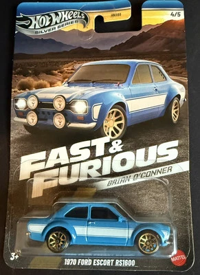 HOT WHEELS SILVER SERIES FAST & FURIOUS BRIAN O'CONNER 1970 FORD ESCORT RS 1600 - Image 1 of 2