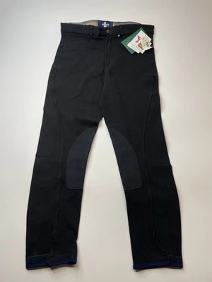 Calças masculinas vintage Millers roupas de equitação tamanho 36L calças pretas NOVAS! - Imagem 1 de 4