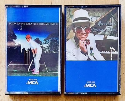 Elton John GREATEST HITS I & II  2 x Cassettes EXCELLENT Condition - Image 1 of 2