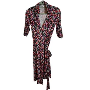 DVF Vintage Silk Wrap Dress Size 6 - Picture 1 of 4