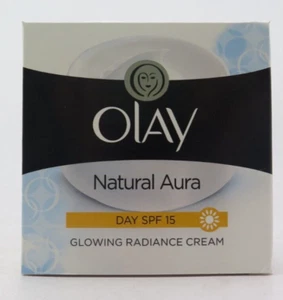 Olay Natural Aura Day SPF 15 Glowing Radiance Cream 1.7 oz / 50 g - Picture 1 of 2
