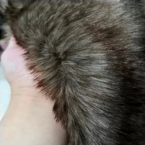 Piel artificial cabello largo tela de felpa tela hágalo usted mismo abrigo de costura sombreros bolsas - Imagen 1 de 12
