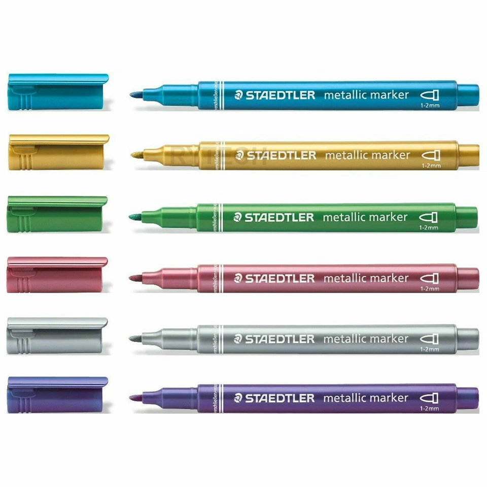 Bolígrafos marcadores metálicos Staedtler 8323 punta de bala de 1-2 mm, surtido elige colores Foto 1 de 1