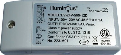 24V 12W Dimmable CV DC LED Driver ETL approved - Image 1 of 3