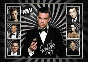 Robbie Williams - SIGNED ORIGINAL A4 PHOTO PRINT MEMORABI - Picture 1 of 5