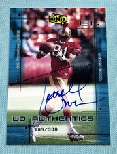 Terrell Owens 2000 Upper Deck Ionix UD Authentics Signed Autograph AUTO #/300