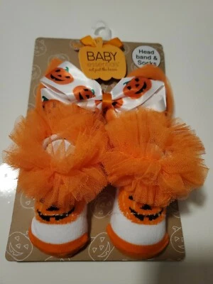 Halloween Baby Essentials Head Band and Socks 0-6 months - Image 1 of 4