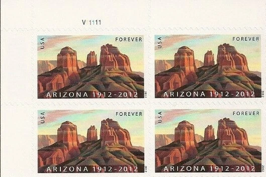 1 #4627 FOREVER ARIZONA STATEHOOD PB OF 4. BIN $6.49. - Image 1 of 1