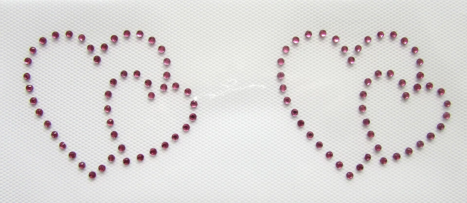 THE SPARKLE FAIRY BABY ROSA HERZEN Bügelbild Hotfix Strass Diamant Transfer Motiv, Liebe Hochzeit