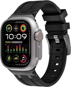 Silikon Sport Armband kompatibel Apple Watch Metall Connector 49, 45, 44, 42mm 005 - Bild 1 von 5