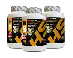 brain food - 100% PURE MCT OIL - virgin coconut - 3 BOTTLES - Picture 1 of 9