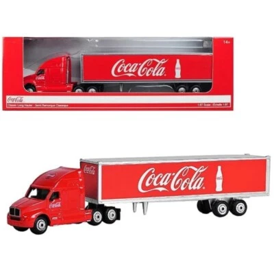 CLASSIC LONG HAULER "COCA-COLA" RED 1/87 (HO) SCALE BY MOTORCITY CLASSICS 487010 - Image 1 of 2