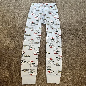 Hanna Andersson Christmas Peanuts Charlie Brown Snoopy Pajama Pants 120 6-7 - Picture 1 of 3
