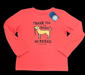 Kids Life Is Good Crusher T-shirt XXL Dog My Friend Doggie Pup Unisex LS Tee NWT - Picture 1 of 9