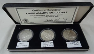 (3) US Mint Commemorative Half Dollars 1892 Columbian 1982 Washington & 1986 SoL - Picture 1 of 6