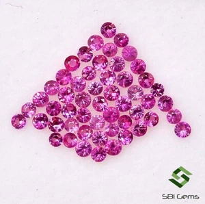 Hasta 1.50 MM Rubí Natural Diamante Redondo Corte Lote 53 Piezas 1.08 Cts Suelto - Picture 1 of 4